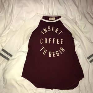 Hollister maroon long sleeve tee